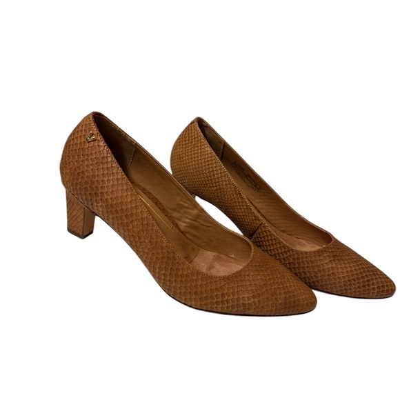 VIONIC Madison Mia Brown Snake Leather Women's Pumps #VS305-US: - Picture 2 of 11